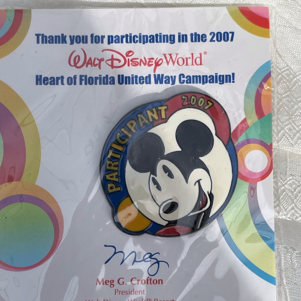 Disney’s 2007 United Way Collectable trading Pin